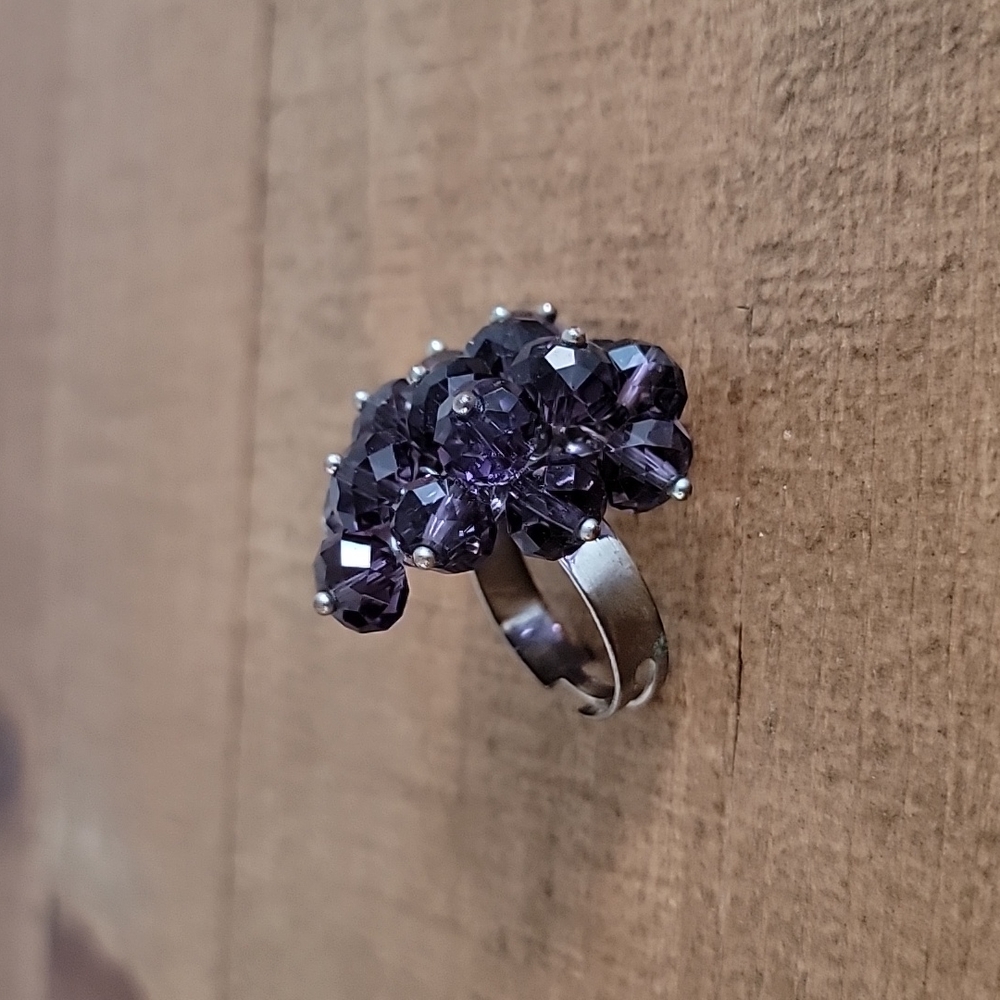 Purple Cluster Ring - image 5